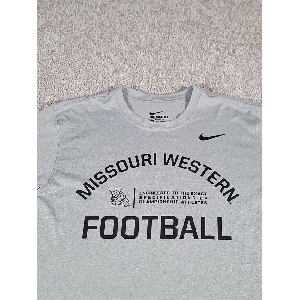 Missouri Western MWSU Griffons Nike Dri-Fit Shirt Medium Gray Football Mens - Picture 4 of 10